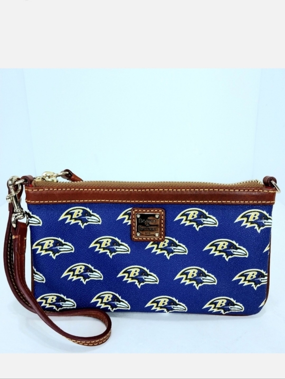 Dooney & Bourke Baltimore Ravens Saffiano Stadium Wristlet